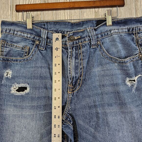 T.K. Axel Jeans Men's 36x32 (Actual 36x30) Distressed Denim Relaxed Straight Leg - Picture 5 of 11